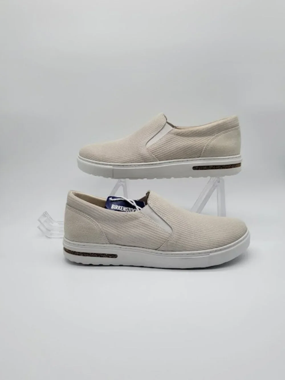 BIRKENSTOCK Oswego Corduroy Slip On Sneakers Ivory Cream EU Size 40 NWT
